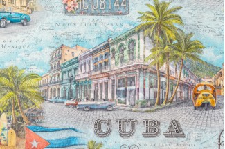 Обои с городским пейзажем виниловые OVK Design Куба арт. 10229-01 Обои виниловые с