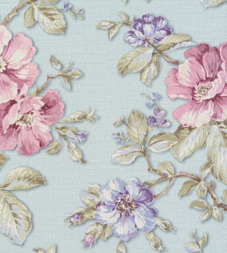 Обои зеленые с крупными цветами Артекс винил Рошель арт. 10338-04 Обои зеленые с кр