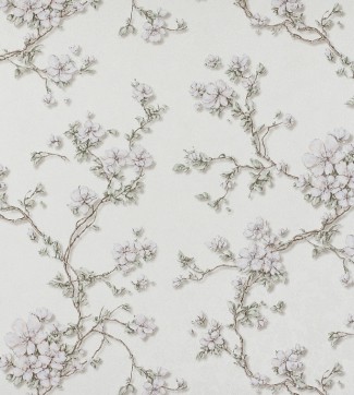 Обои белые с цветами сакуры Артекс винил Сакура арт. 10210-01 Обои виниловые бе