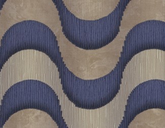 Обои синие Евро Декор винил горячего тиснения Flow арт. 8022-20 Синие обои с волн