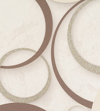 Обои виниловые коричневые геометрия Артекс Кольца арт. 10514-08 Обои виниловые ко