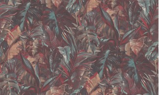 Обои с цветными крупными листьями Erismann виниловые Instawalls 2 арт. 12054-04 Обои виниловые с