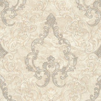 Обои бежевый дамаск Domus виниловые арт. 7169-01 Обои бежевый дама