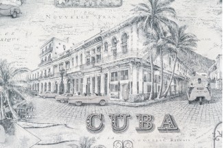 Обои с городским пейзажем виниловые OVK Design Куба арт. 10229-05 Обои виниловые с