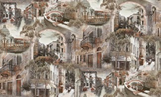 Обои коричневые Антураж виниловые Castello арт. 168406-14 Коричневые винило