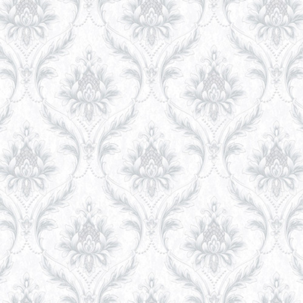 Обои белый дамаск Sicilia виниловые арт. NA8699-22