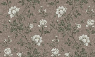 Обои с цветами на коричневым фоне Антураж виниловые Emily арт. 168339-36 Виниловые обои с