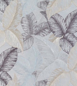 Обои серые с крупными листьями Артекс винил Пандора OVK арт. 10298-04 Обои виниловые се